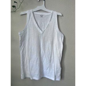 Madewell Womens White Whisper V-Neck Tank Top SZ XS